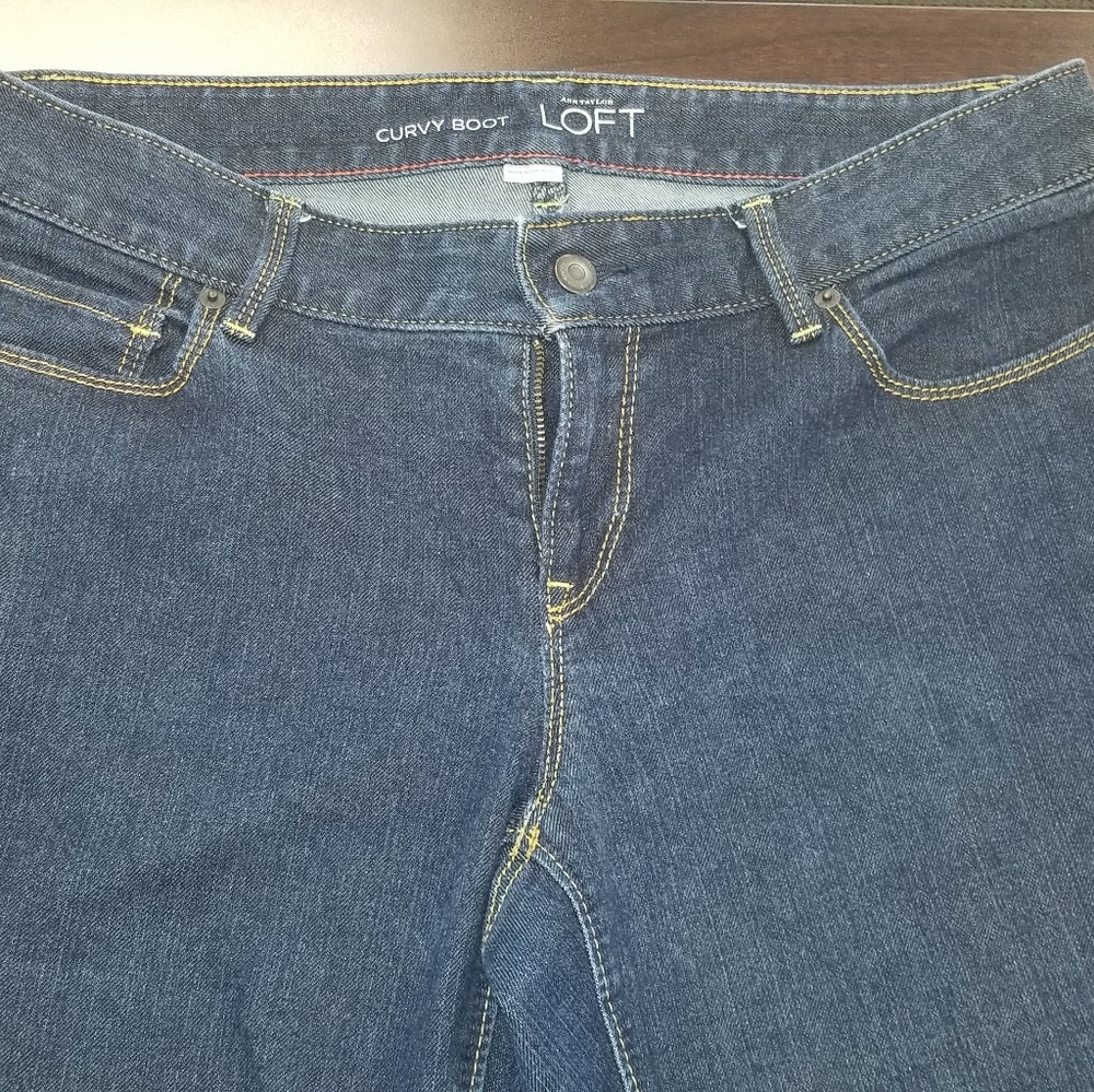 LOFT Curvy Boot Cut Jeans, Size 12